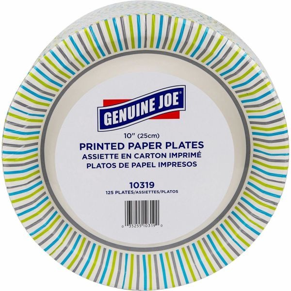 Genuine Joe 10" Printed Paper Plates