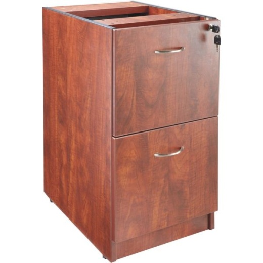 Lorell Essentials 16"W Vertical 2-Drawer Fixed Pedestal File Cabinet For Computer Desk, Cherry