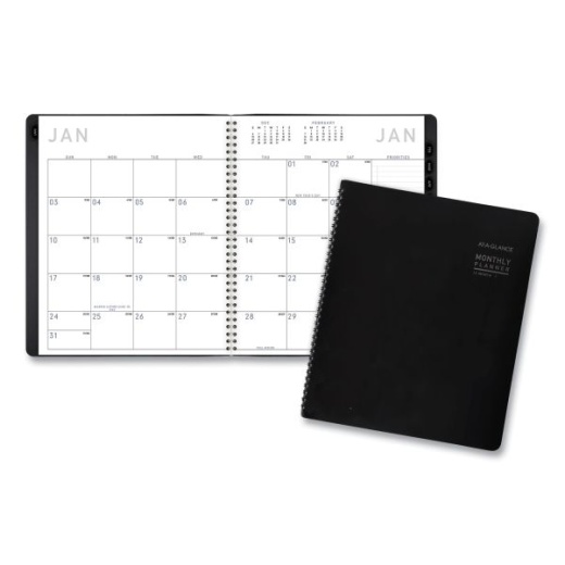 At-A-Glance Contemporary Monthly Planner, Premium Paper, 11 x 9, Black Cover, 12-Month (Jan to Dec): 2025