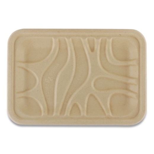World Centric Fiber Trays, Pla Lined, Pfas Free, 8.2 X 5.7 X 0.7, Natural, Paper, 500/Carton