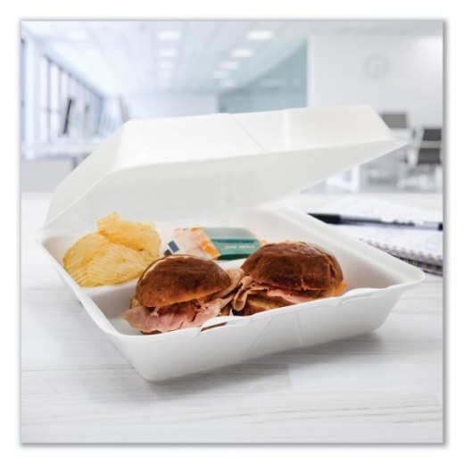 Dart 1-Compartment Foam Take-Out Container, 9 x 9, 200/Case