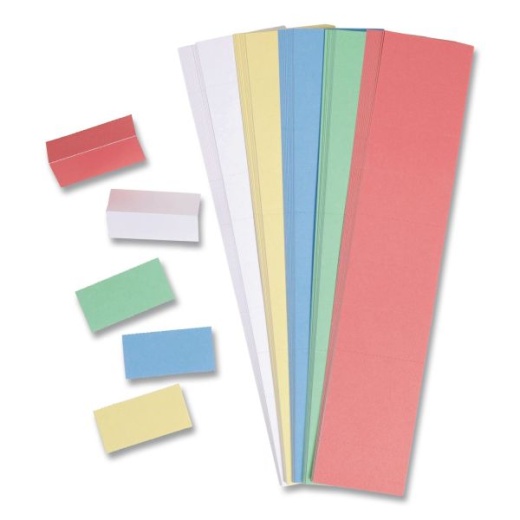 U Brands Data Card Replacement, 2 x 1, Assorted Colors, 1,000/Pack