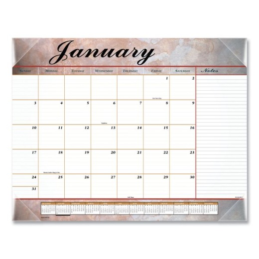 At-A-Glance Marbled Desk Pad - 2025 Monthly Planner