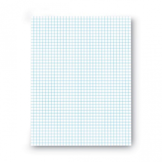 Universal Quadrille-Rule Glue Top Pads, Quadrille Rule (4 sq/in), 50 White 8.5 x 11 Sheets, Dozen