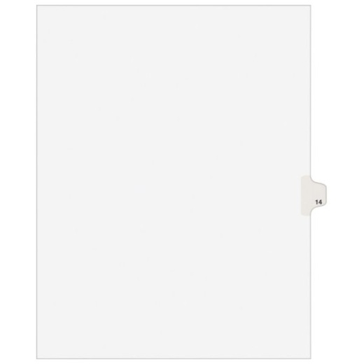Avery Individual Legal Dividers Avery Style, Letter Size, Side Tab #14, White Dividers/White Tabs, Pack Of 25