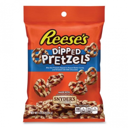 Reese's Dipped Pretzels, 4.25 Oz Bag, 4/Carton