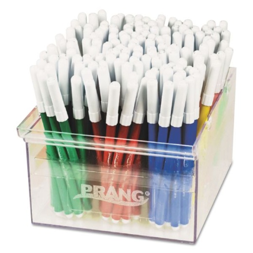 Prang Fine Line Markers, Fine Bullet Tip, Assorted Colors, 144/Set