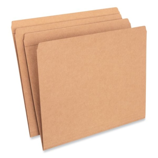 Universal Reinforced Kraft Top Tab File Folders, Straight Tabs, Letter Size, 0.75" Expansion, Brown