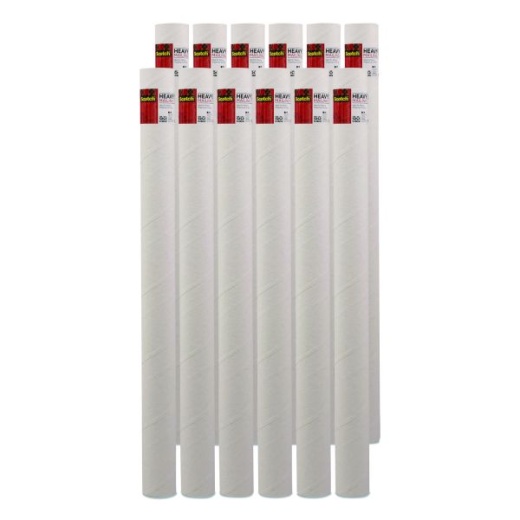 Scotch Mailing Tube, 36" Long, 3" Diameter, White, 12/Carton