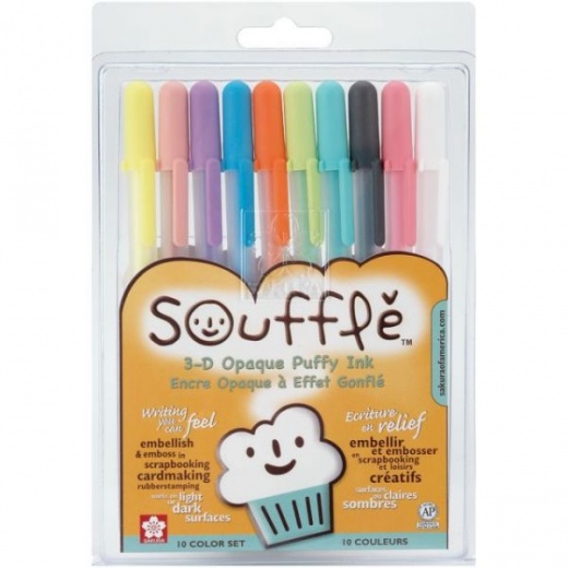 Gelly Roll Souffle Opaque Puffy Ink Pens 10/Pkg