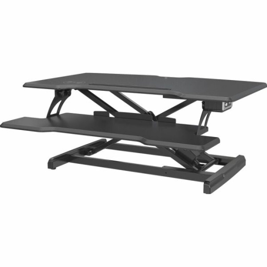 Lorell Electric Desk Riser With Wireless Device Charging