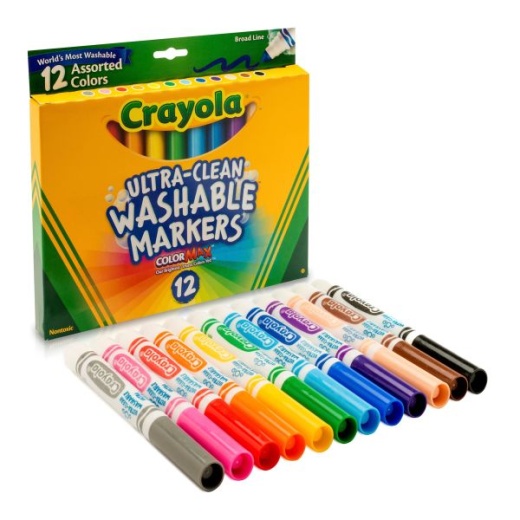 Faber-Castell Washable Broadline Jumbo Markers - 12 count