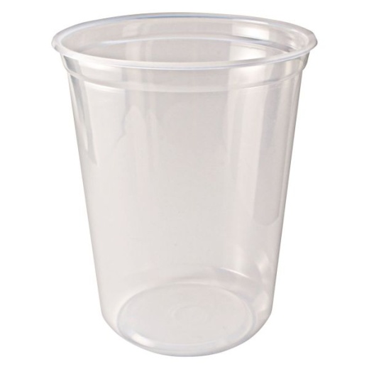 Fabri-Kal Microwavable Deli Containers - 32 Oz, 4.6 x 5.6, Clear, Plastic, 500/Carton