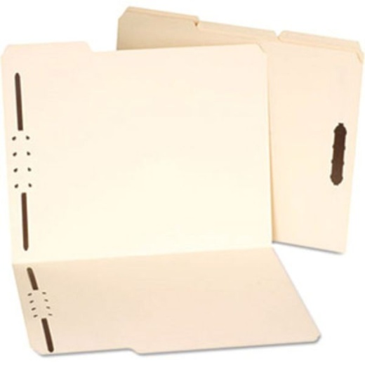 Universal 1/3 Tab Cut Letter Fastener Folder - 8 1/2" x 11" - 3/4" Expansion - 2 Fastener(s) - 2" Fastener Capacity for Folder - Manila - 50 / Box