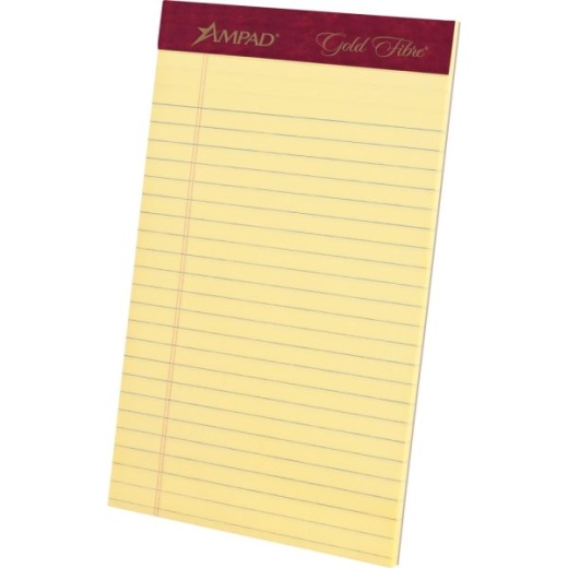 TOPS Gold Fibre Premium Jr. Legal Writing Pads - 50 Sheets