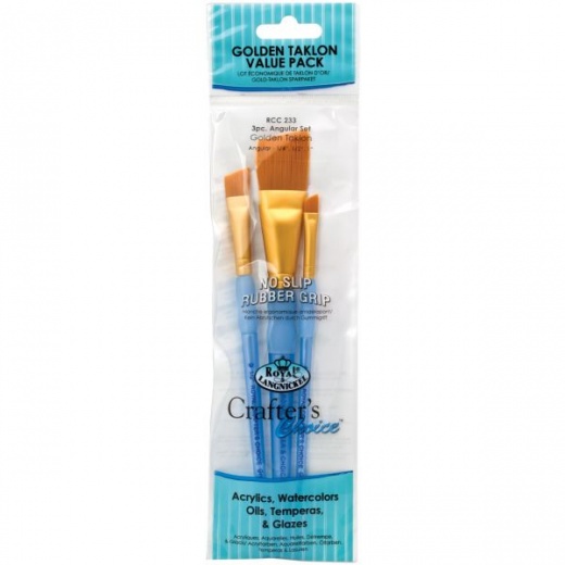 Crafter's Choice Gold Taklon Angular Brush Set