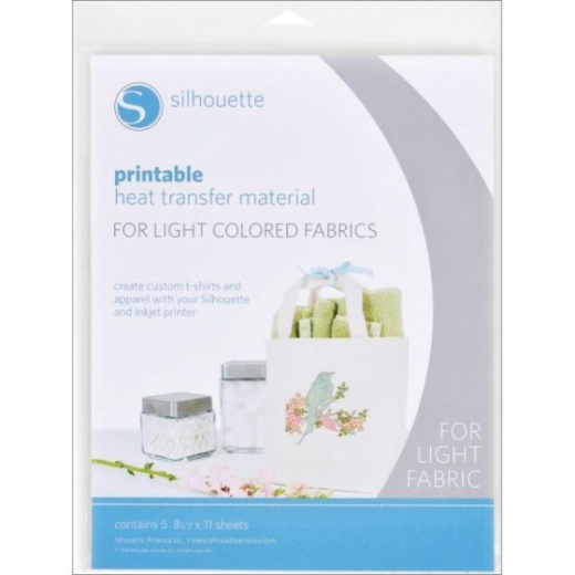 Silhouette Printable Heat Transfer Material 8.5"X11" 5/Pkg