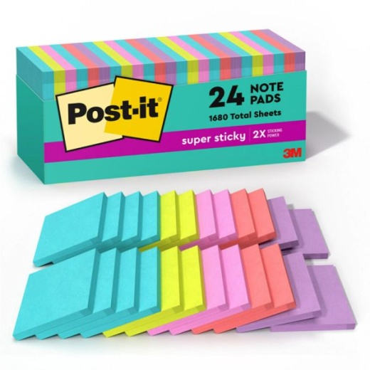 Post-It Super Sticky Notes Supernova Neons Collection