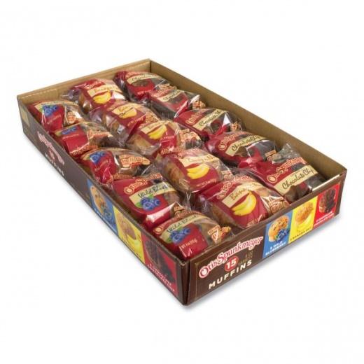 Otis Spunkmeyer Muffins Variety Pack, Assorted Flavors, 4 Oz Pack, 15 Packs/Carton