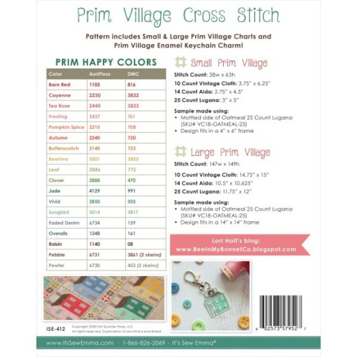 It's Sew Emma Cross Stitch Pattern - Create Stunning Village Scenes