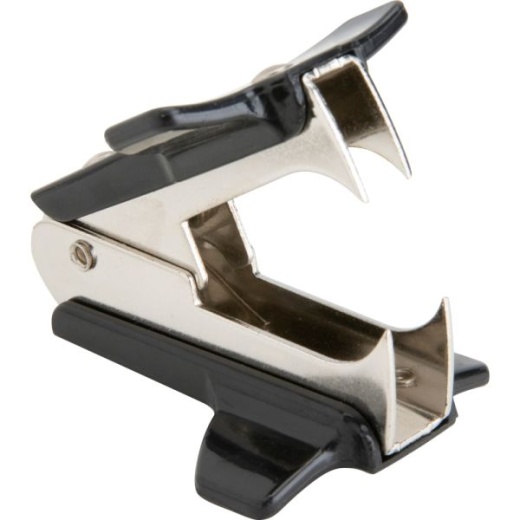 Business Source Nickel-Plated Teeth Staple Remover - Plastic - Black - 1 Each