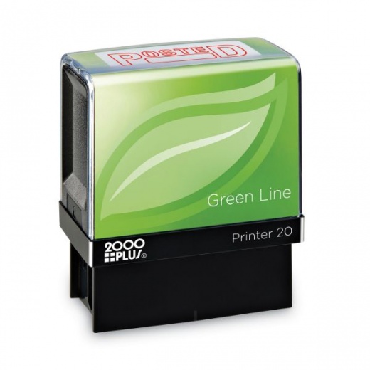 Cosco 2000Plus Green Line Message Stamp - Reliable and Efficient Office Labeling Solution