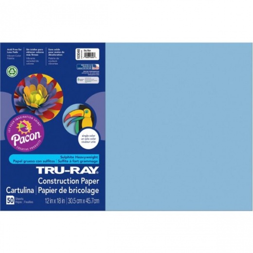 Pacon® Tru-Ray Construction Paper, 76 lb Text Weight, 12 x 18