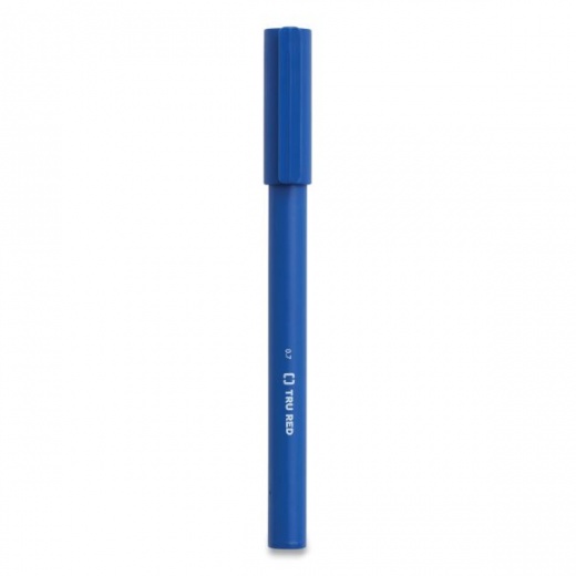 Tru Red Quick Dry Gel Pen, Stick, Medium 0.7 Mm, Blue Ink, Blue Barrel