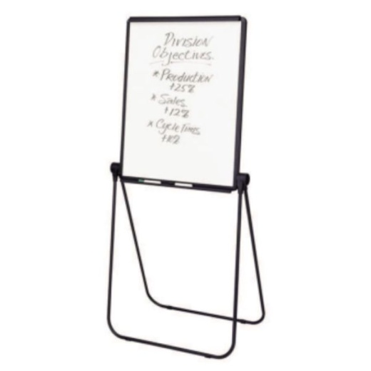 Quartet Ultima Easel, Whiteboard/Flipchart, 27" x 34", Reversible, Black Frame