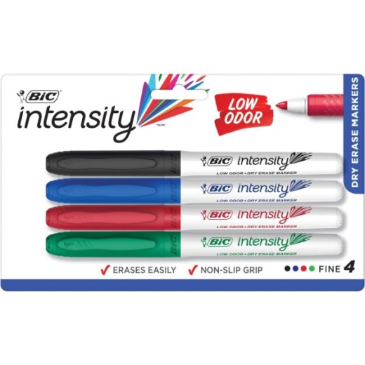 Slim Retractable Dry Erase Markers, Assorted Colors - Set of 16