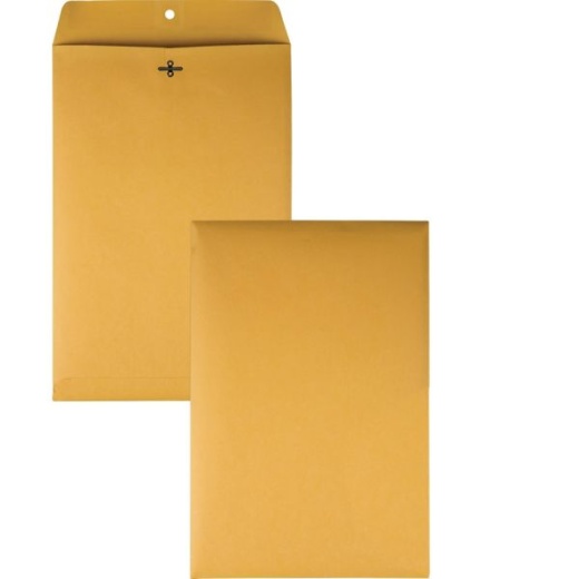 Quality Park Gummed Kraft Clasp Envelopes - #98 - 10" x 15"