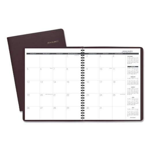 At-A-Glance Monthly Planner, 11 x 9, Winestone Cover, 15-Month: Jan 2025 to Mar 2026