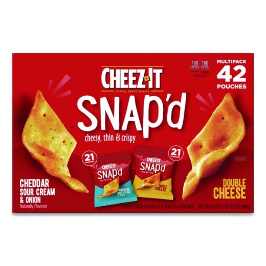 Cheez-It Snap'd Crackers Variety Pack - Cheddar Sour Cream And Onion; Double Cheese