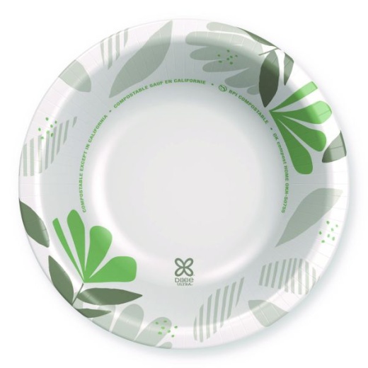 Dixie Pathways Heavyweight Paper Bowls, 20 Oz, White/Green/Burgundy, 125/Pack