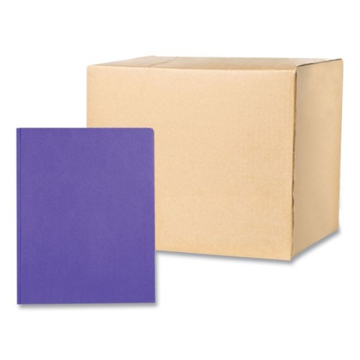 Roaring Spring Pocket Folder With 3 Fasteners, 0.5" Capacity, 11 X 8.5, Purple, 25/Box, 10 Boxes/Carton