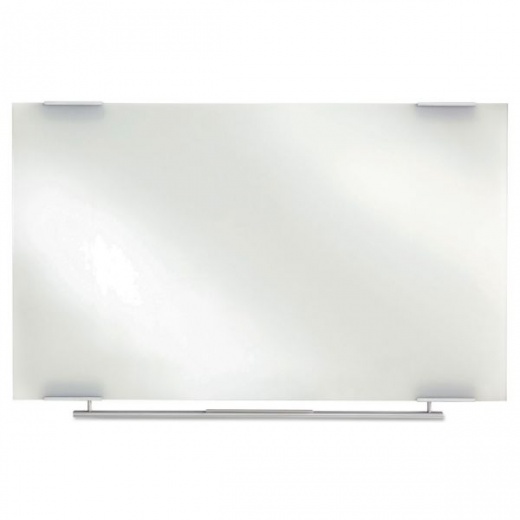 Iceberg Clarity Glass Dry Erase Board With Aluminum Trim, 72 X 36, White Surface