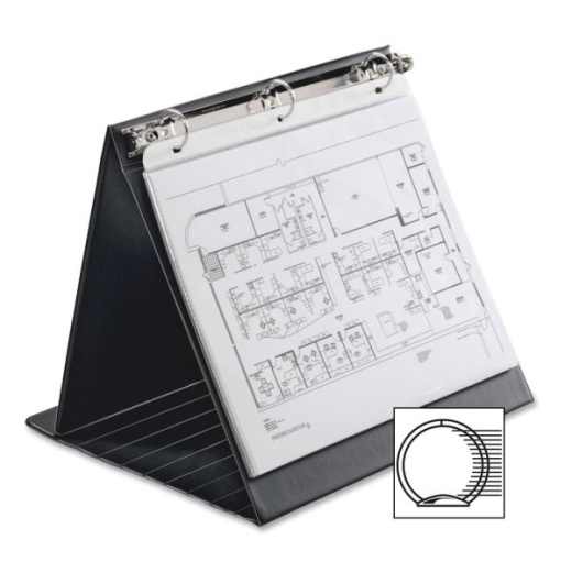 Cardinal 3-Ring Easel Binder, 1" Round Rings, Black