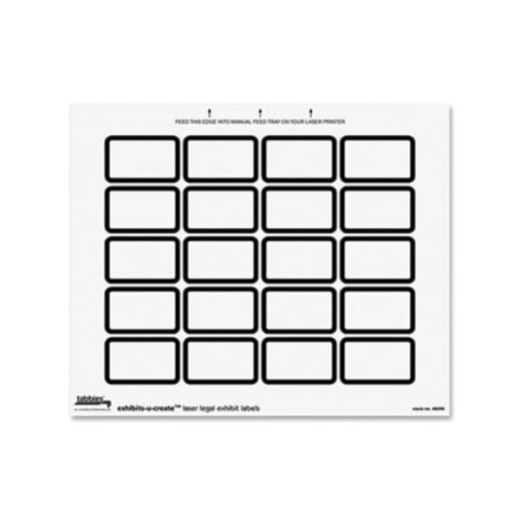 Tabbies Legal Exhibits-U-Create 1" Labels - Create Custom Labels Easily