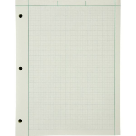 Ampad Double-Sheet Graph Pad, 8-1/2 x 11-3/4, Graph Rule (4 x 4), 100  Sheets