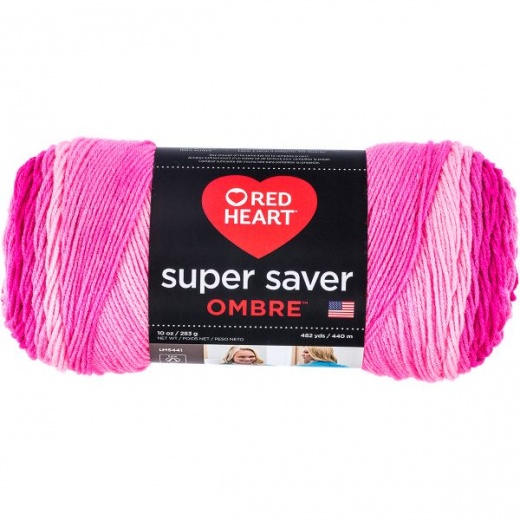 Red Heart Super Saver Ombre Yarn - Jazzy Colorway