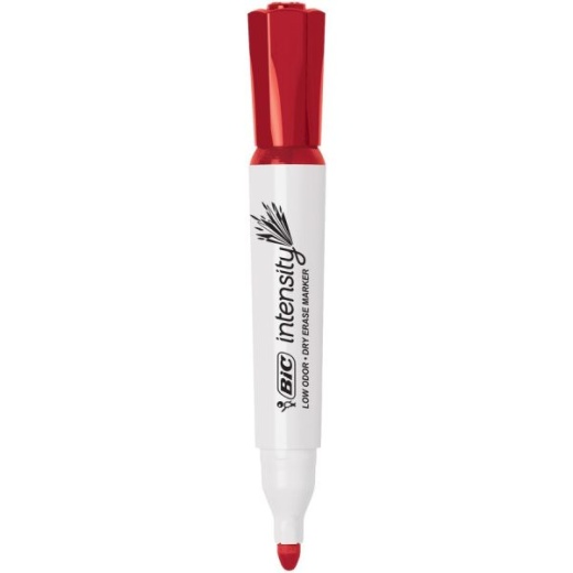 Tru Red Tank Style Dry Erase Marker, Medium Chisel Tip, Black, 4/Pack