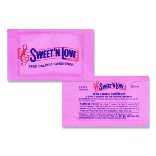 Sweet'n Low Zero Calorie Sweetener, 1 G Packet, 400/Box, 4 Box/Carton