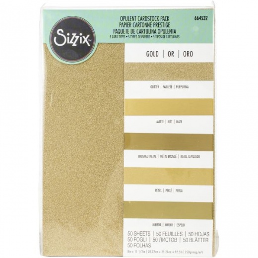 Sizzix Surfacez Opulent Cardstock Pack 8"X11.5" 50/Pkg