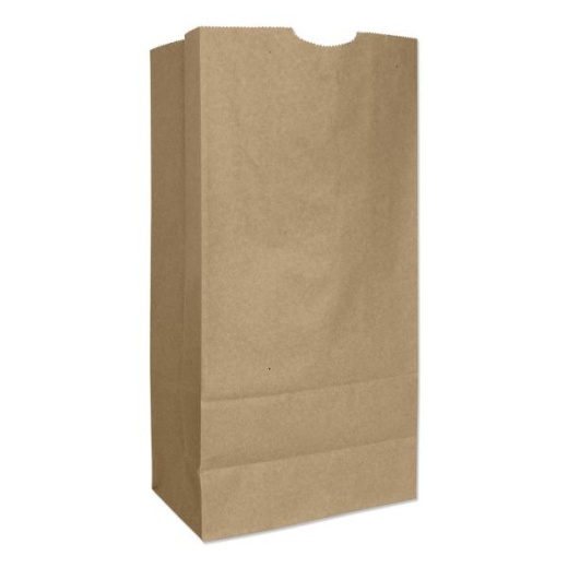 Ross & Wallace Paper Products Grocery Paper Bags, 16# Size, Extra-Heavy-Duty, 60# Basis Weight, 7.75" X 4.75" X 16", Kraft, 500/Bundle