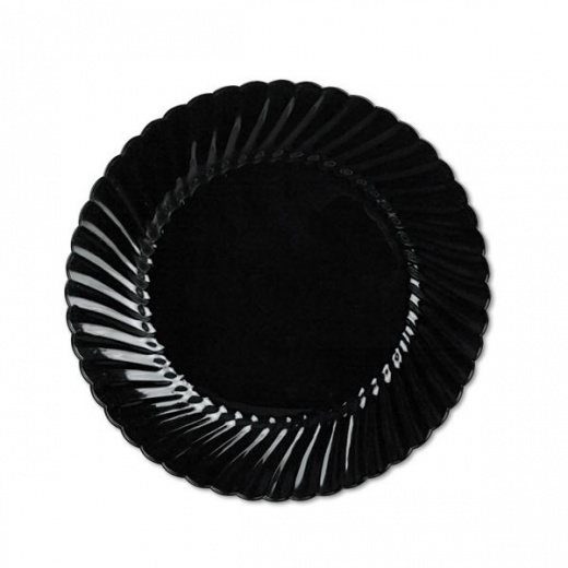 WNA Classicware Plates, Plastic, 10.25" Dia, Black, 144/Carton