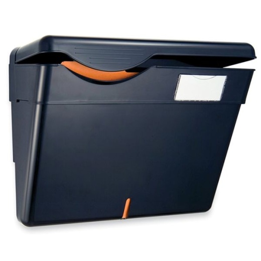 OIC Security Wall File with Lid, Letter Size, Black