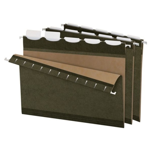 Pendaflex Ready-Tab Reinforced Hanging Folders - Standard Green, Pack of 25