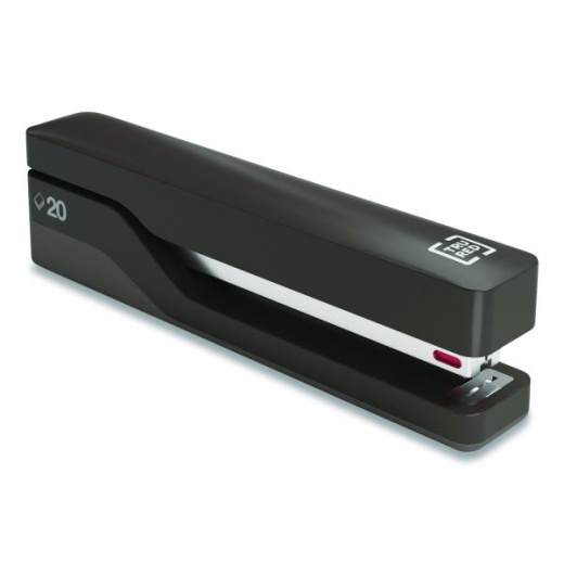 Tru Red Desktop Plastic Full Strip Stapler, 20-Sheet Capacity, Black