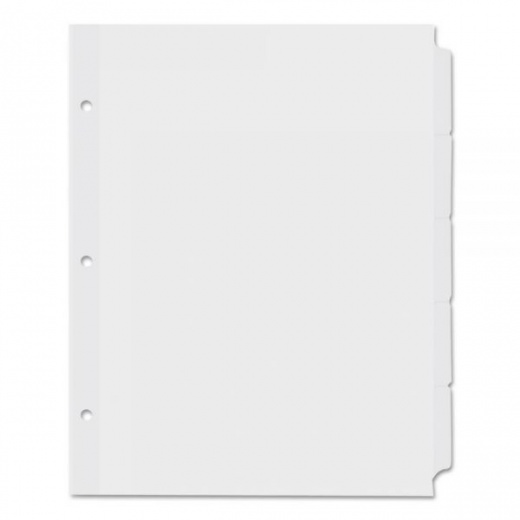 Universal Self-Tab Index Dividers, 5-Tab, 11 x 8.5, White, 36 Sets