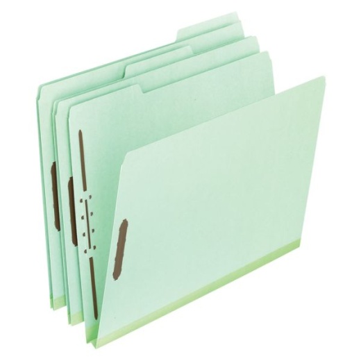Pendaflex Pressboard File Folders - 2" Expansion, Legal Size, Green, Box Of 25